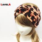 Leopard Twist Turban Headband/knit