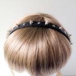 Studded Spiked Faux Leather Headband
