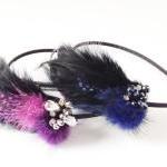 Purple Feather Haedband