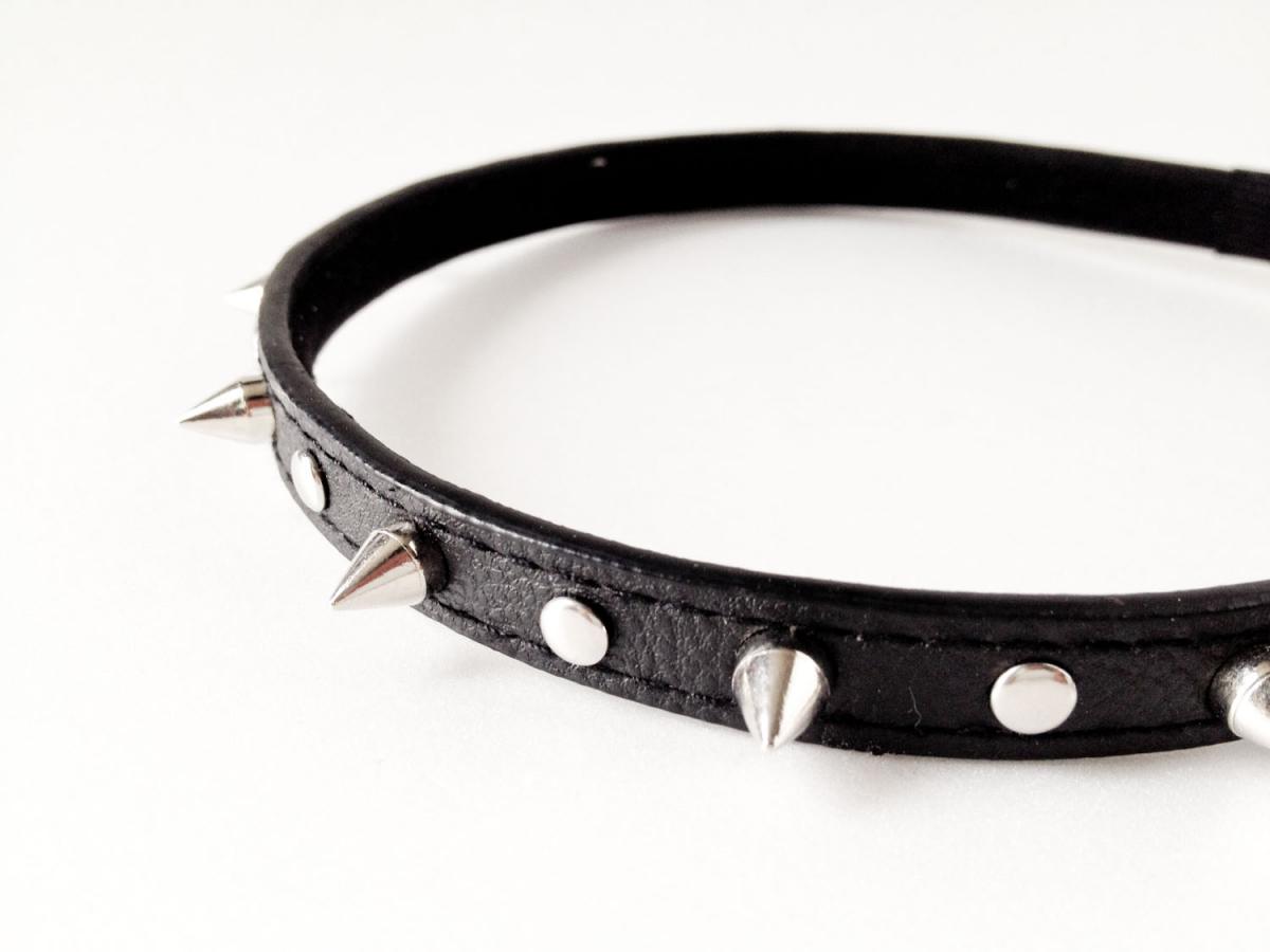 Studded Spiked Faux Leather Headband