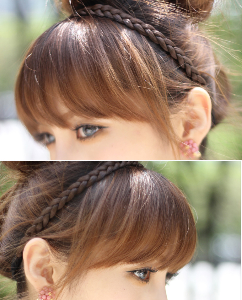 Braided Satin Wig Elastic Head Wrap Headband on Luulla